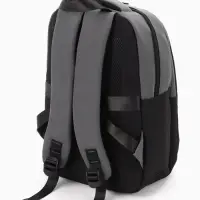 Рюкзак школьный, 2 отделения, 5 карманов, водонепроницаемое дно, 26&times;14&times;39 см, серый