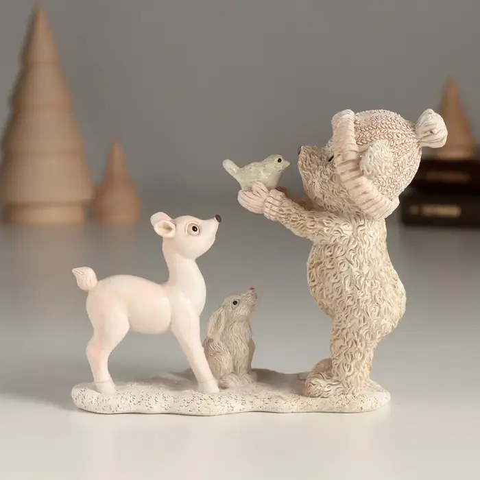 Фигурка полистоун &laquo;Знакомство лесных друзей&raquo;, 12&times;4.5&times;9.5 см