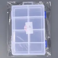 Органайзер для хранения мелочей, с подвесом, передвижные перегородки, 8 секций, 20&times;13.5&times;4.5 см, прозрачный