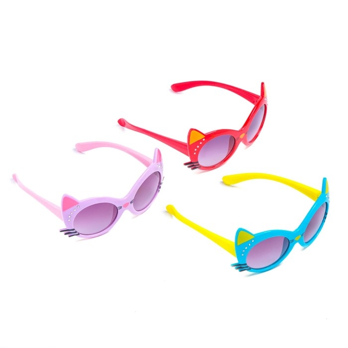 Очки солнцезащитные детские OneSun, uv 400, линза 4.5х5.5 см, ширина 12.5 см, дужка 12 см, микс 55 Очки солнцезащитные детские OneSun, uv 400, линза 4.5х5.5 см, ширина 12.5 см, дужка 12 см, микс 55