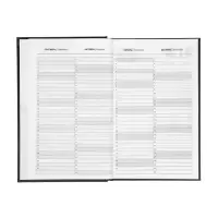 Ежедневник датир 2026г А5 168л б/вин, Черный Ежедневник датир 2026г А5 168л б/вин, Черный