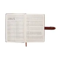 Ежедневник недатированный формат А5, с хлястиком, 112л, линия, пвх, Коричневый Ежедневник недатированный формат А5, с хлястиком, 112л, линия, пвх, Коричневый