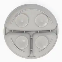 Тарелка детская секционная, 3 секции, серый, Mum&Baby