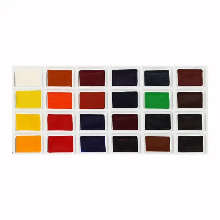 Акварель художественная в кюветах &laquo;ЗХК. Сонет&raquo;, 24 цвета &times; 2.5 мл