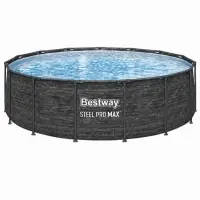 Бассейн каркасный Steel Pro Max, 457&times;122 см, круглый, цвет графит, 561PH Bestway