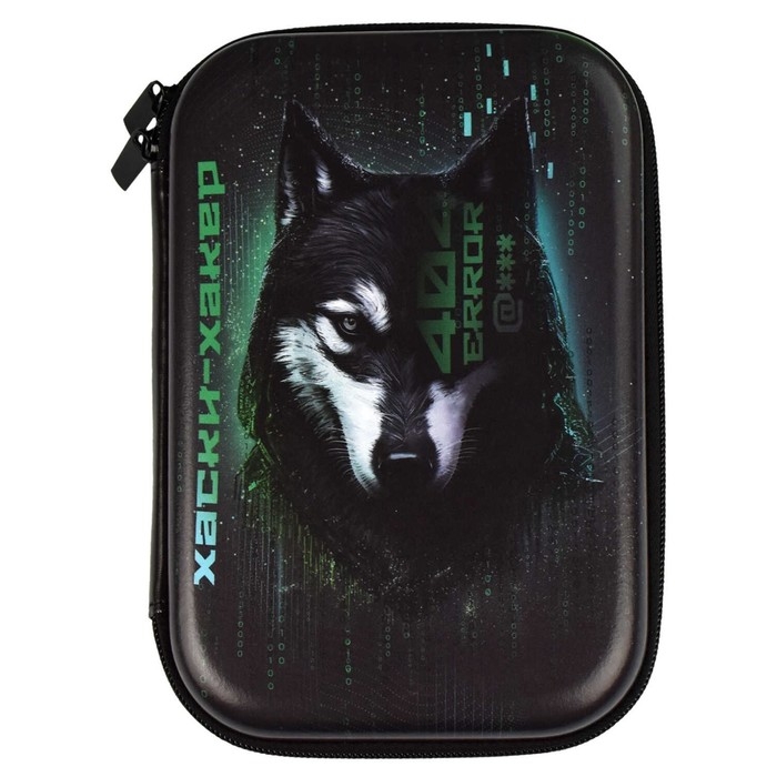 Пенал 1 секция откидная планка 150*215*45 EVA Феникс Пенал 1 секция откидная планка 150*215*45 EVA Феникс "Киберживотные" унив чер 65696