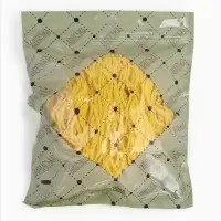 Сумка - авоська плетёная, ручка 12 см, клетка 1.5 см, жёлтая