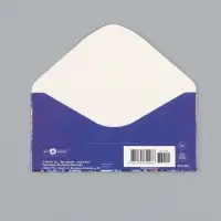 Конверт для денег &laquo;С днём рождения&raquo;, синие цветы, 16,5 х 8 см