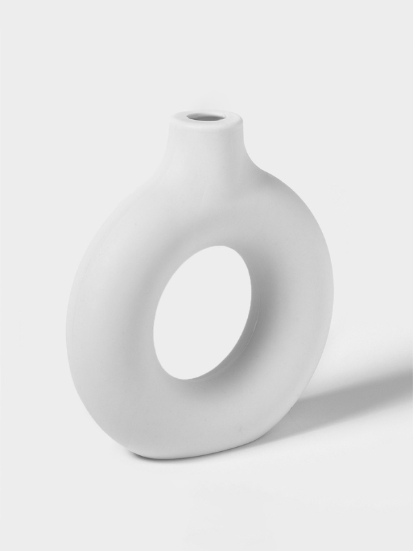 Ваза для сухоцветов  Ваза для сухоцветов "Ring" 3,8х13,5х14,7 см, цвет белый