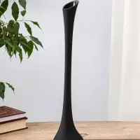 Ваза «Пять вечеров», фристайл, d=3.5 см, 40×9.5 см, стекло, чёрная матовая