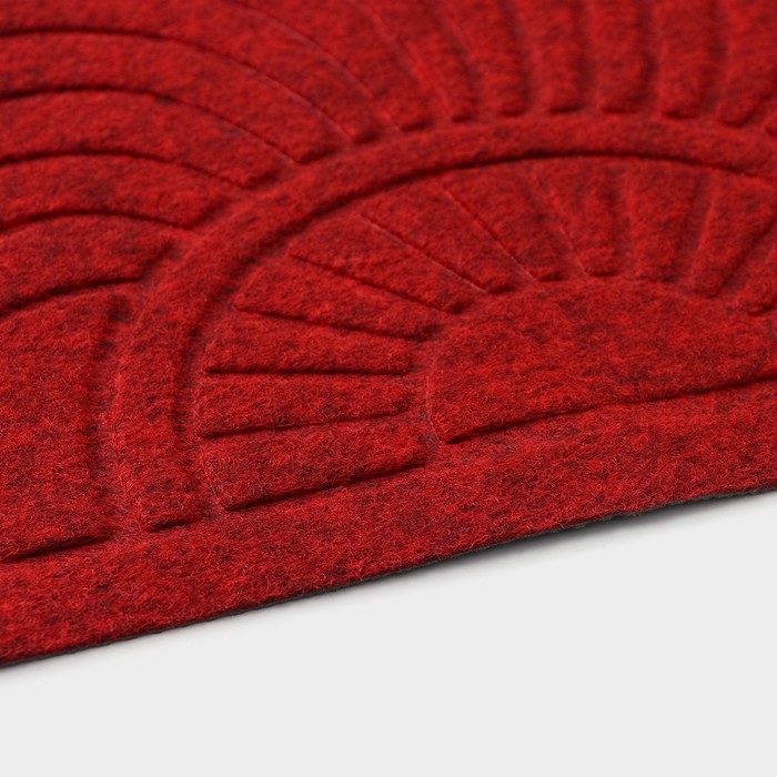 Коврик придверный полукруглый Доляна &laquo;Солнце&raquo;, влаговпитывающий, без окантовки, 40&times;60 см, цвет МИКС