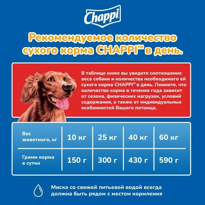 Сухой корм Chappi для собак, с говядиной по-домашнему, 600 г Сухой корм Chappi для собак, с говядиной по-домашнему, 600 г