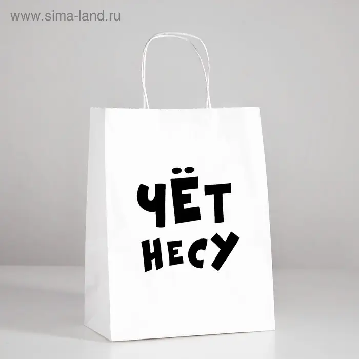 Пакет подарочный «Чёт несу», 24 х 10,5 х 32 см Пакет подарочный «Чёт несу», 24 х 10,5 х 32 см