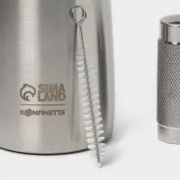 Сифон для взбивания сливок и газировки KONFINETTA, 1 л, 3 насадки, нержавеющая сталь