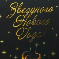 Подарочная новогодняя коробка под шампанское «Огненная» с веревочной ручкой 11×11×37 см