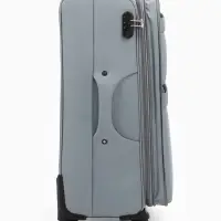 Чемодан на колёсах TEXTURA, кодовый замок, с увеличением, 47&times;30&times;78 см, 28", серый