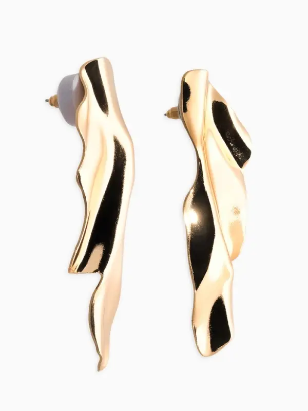 Серьги металл &laquo;Атмосфера&raquo;, абстракция, цвет золото