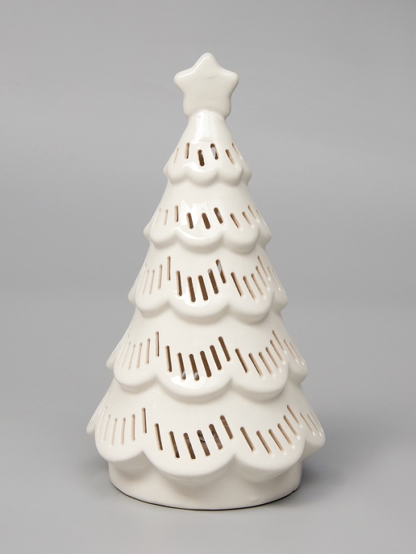 Светодиодная фигура Светодиодная фигура "Елочка ажурная" 19.8х10.8х10.8, 1 LED, LR44x3(в компл.), Т/БЕЛЫЙ