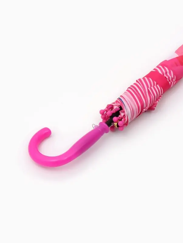 Зонт - трость детский &laquo;Лебеди&raquo;, полуавтоматический, R=43/50 см, розовый