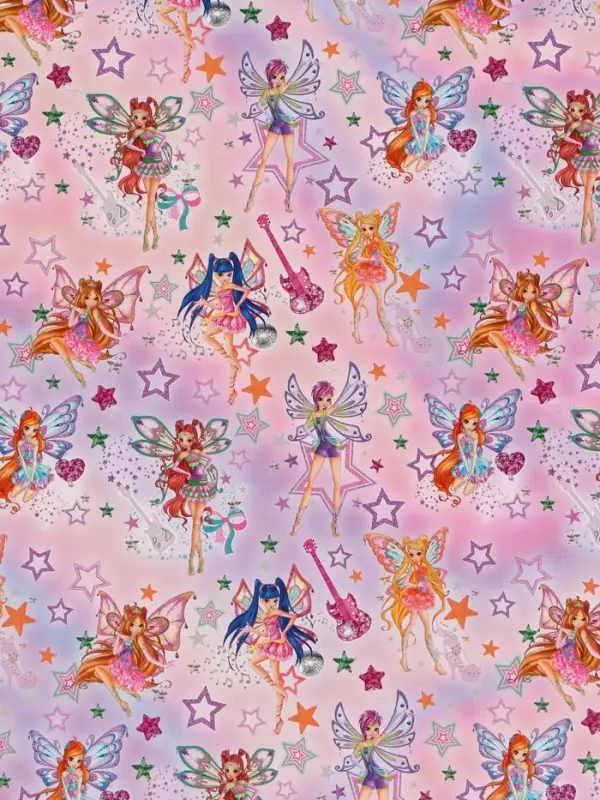 Бумага упаковочная глянцевая &laquo;Клуб Винкс&raquo;, 50&times;70 см