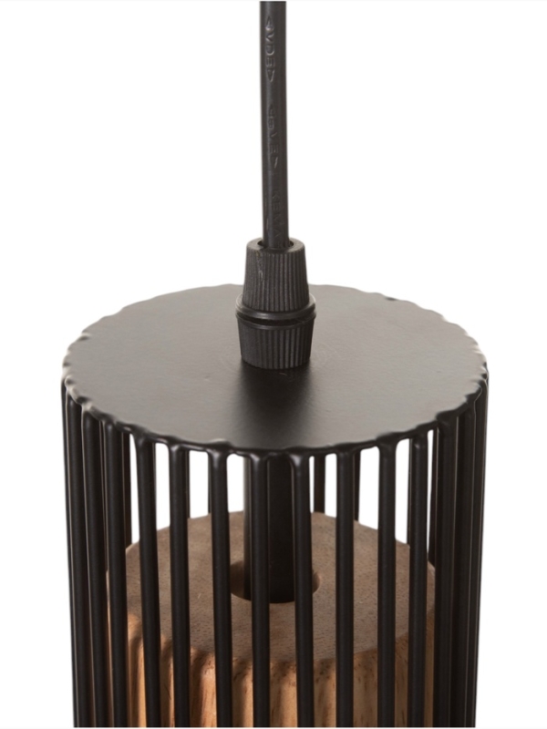 Светильник "Крит" 1х40Вт Е27 черный/коричневый 24,5х24,5х32(132)см