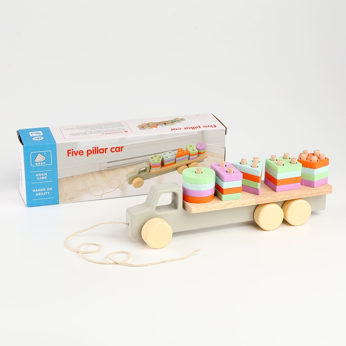 Пирамидка логическая  Пирамидка логическая "Грузовик" 4,3x31x9.5