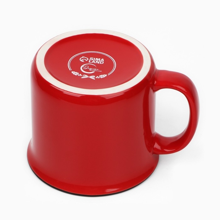 Кружка новогодняя керамическая «С Новым годом!», 450 мл, цвет белый Кружка новогодняя керамическая «С Новым годом!», 450 мл, цвет белый