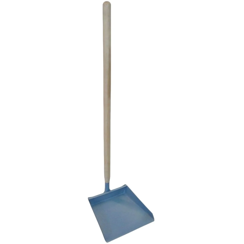 Совок для мусора металл окрашен-й открытый шир 20 см дерев/ручка 70 см 8745