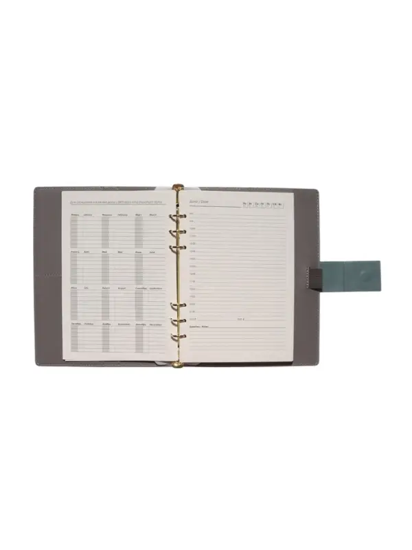 Органайзер на кольцах, А5, с хлястиком, 80л, линия, к/зам, Зеленый Органайзер на кольцах, А5, с хлястиком, 80л, линия, к/зам, Зеленый