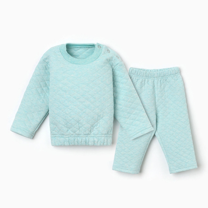 Костюм: толстовка и брюки Крошка Я, рост 74-80 см, ментол Костюм: толстовка и брюки Крошка Я, рост 74-80 см, ментол