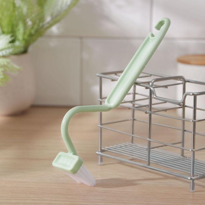 Щётка с изогнутой ручкой Доляна, 20 см, цвет МИКС Щётка с изогнутой ручкой Доляна, 20 см, цвет МИКС