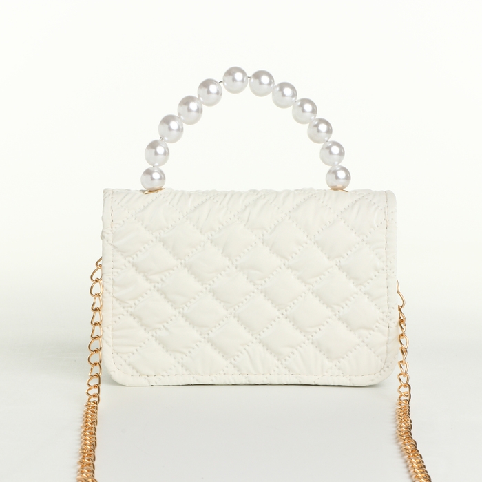 Сумка детская для девочки на молнии «Выбражулька», цвет белый