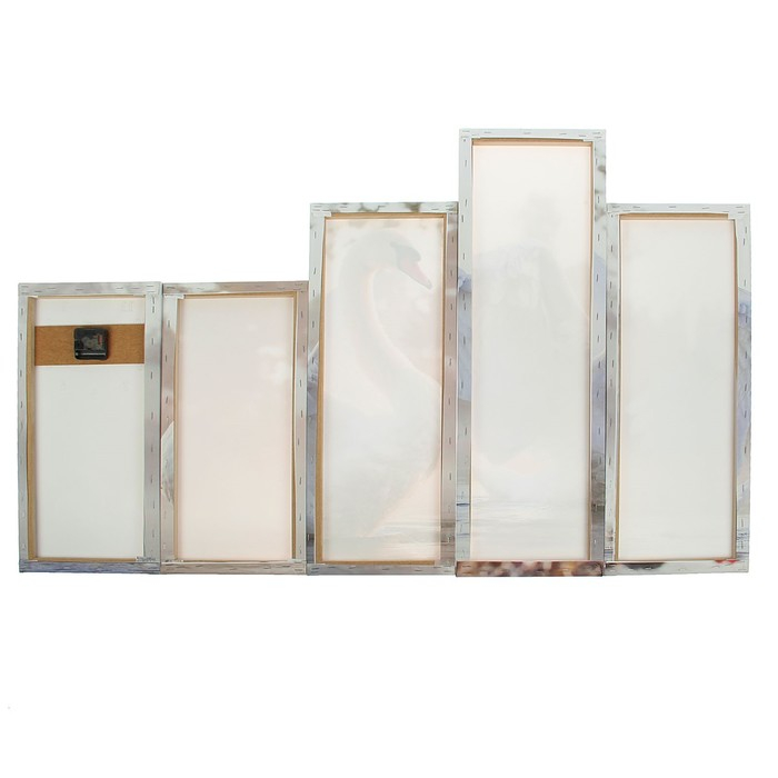 Часы-картина настенные, модульные  Часы-картина настенные, модульные "Белый лебедь", бесшумные, 80 х 140 см