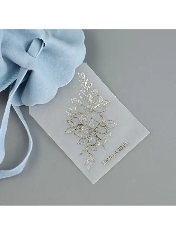 Мешочек подарочный замшевый &laquo;Цветы&raquo;, тиснение, 9&times;12 см &plusmn; 1.5 см