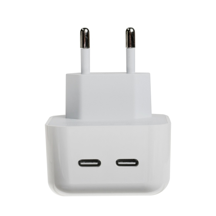 Сетевое зарядное устройство GQ-6, 2 Type-C, 3 А, 35 Вт, белое Сетевое зарядное устройство GQ-6, 2 Type-C, 3 А, 35 Вт, белое