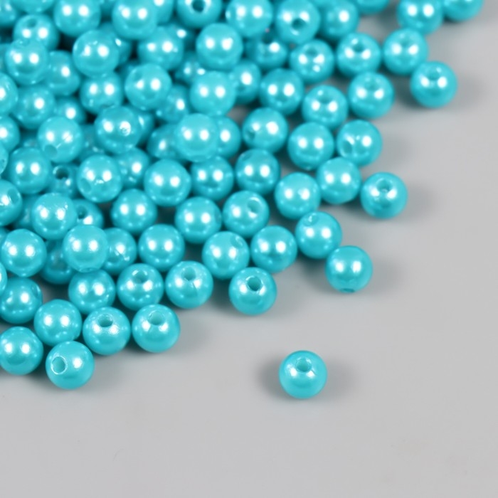 Набор бусин Набор бусин "Жемчуг" d 6 мм, 250 гр, бирюзовый