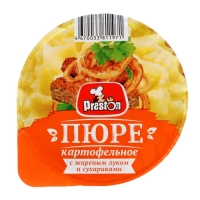 Пюре картофельное с жареным луком и сухариками Preston (стакан), м/п, 40 г