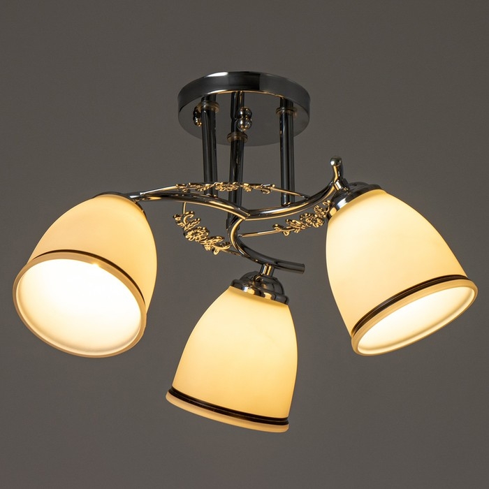 Люстра Люстра "Офелия" 3хЕ27 40т хром 48х48х25 см BayerLux