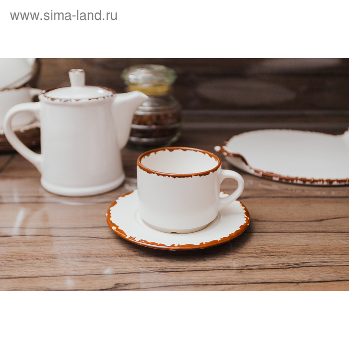 Чайная пара Antica perla, чашка 200 мл, блюдце d=15,5 см Чайная пара Antica perla, чашка 200 мл, блюдце d=15,5 см