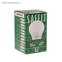 Лампа светодиодная SAFFIT SBA6015, A60, E27, 15 Вт, 230 В, 2700 К, 1500 Лм, 220°, 118х60 мм