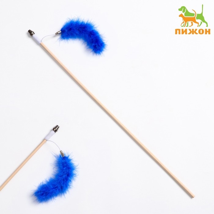 Дразнилка - удочка  Дразнилка - удочка "Хвост" на деревянной палочке, микс цветов