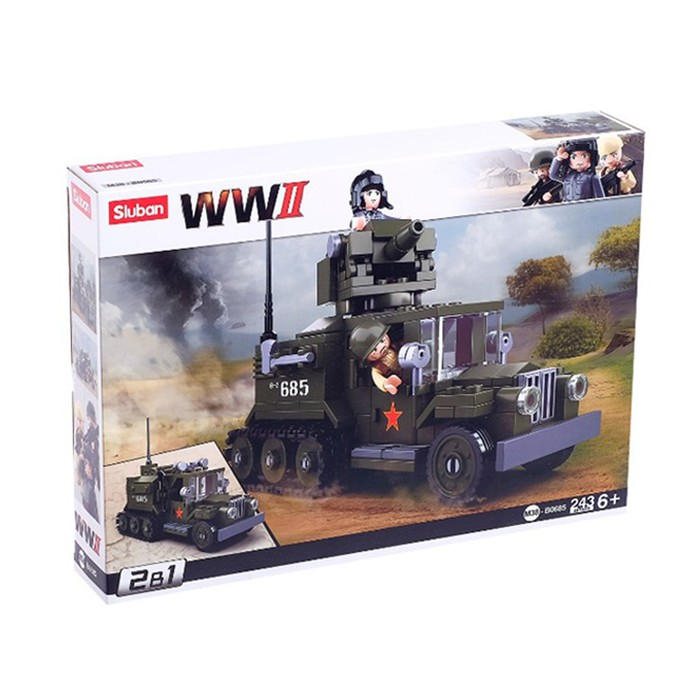 Конструктор Армия ВОВ «Боевой грузовик», 243 детали Конструктор Армия ВОВ «Боевой грузовик», 243 детали