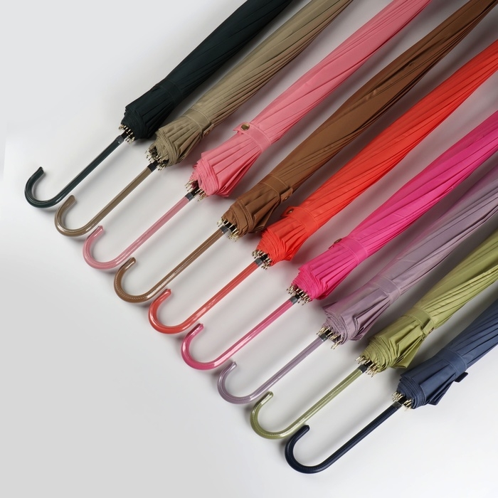 Зонт - трость полуавтоматический «Однотон», эпонж, 16 спиц, R = 53/60 см, D = 120 см, цвет МИКС Зонт - трость полуавтоматический «Однотон», эпонж, 16 спиц, R = 53/60 см, D = 120 см, цвет МИКС