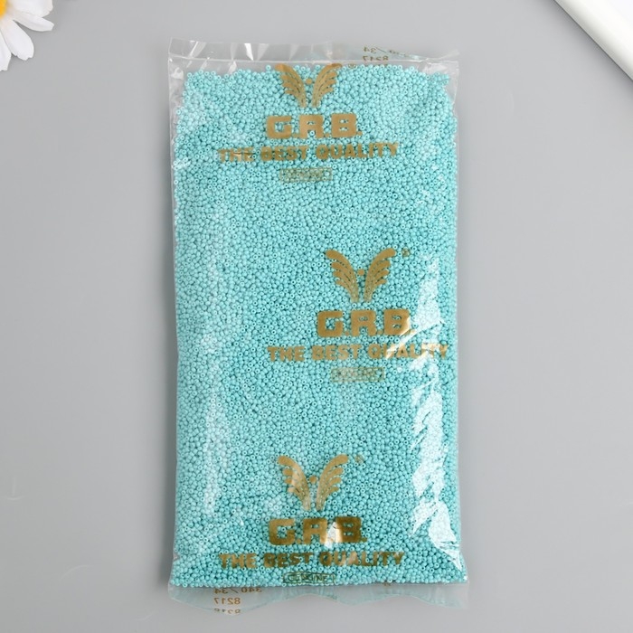 Бисер стекло 12/0  Бисер стекло 12/0 "Аквамарин" ровный №703 450 гр