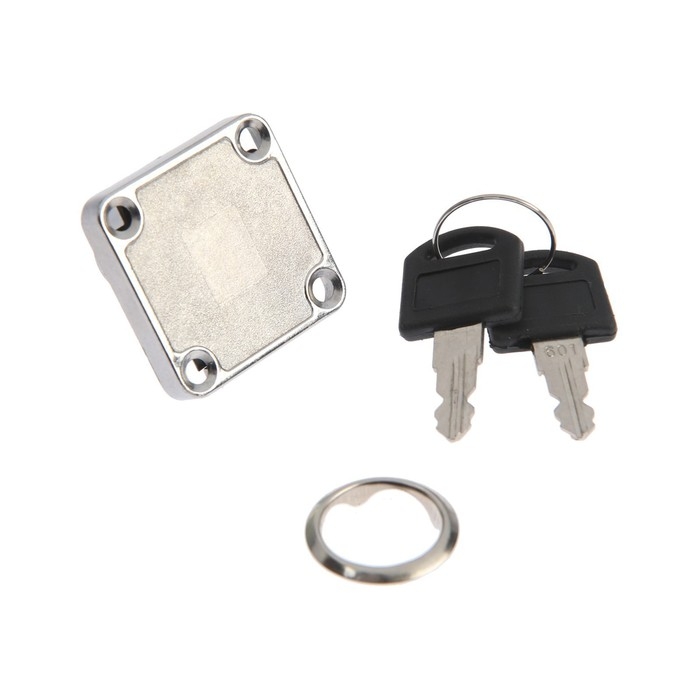 Замок мебельный (мод. 138-22), прямой ригель, корпус ЦАМ, 2 ключа Замок мебельный (мод. 138-22), прямой ригель, корпус ЦАМ, 2 ключа