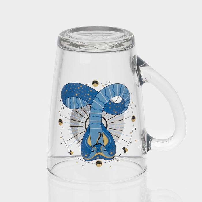 Кружка стеклянная кофейная «Мистические змеи», 300 мл, МИКС