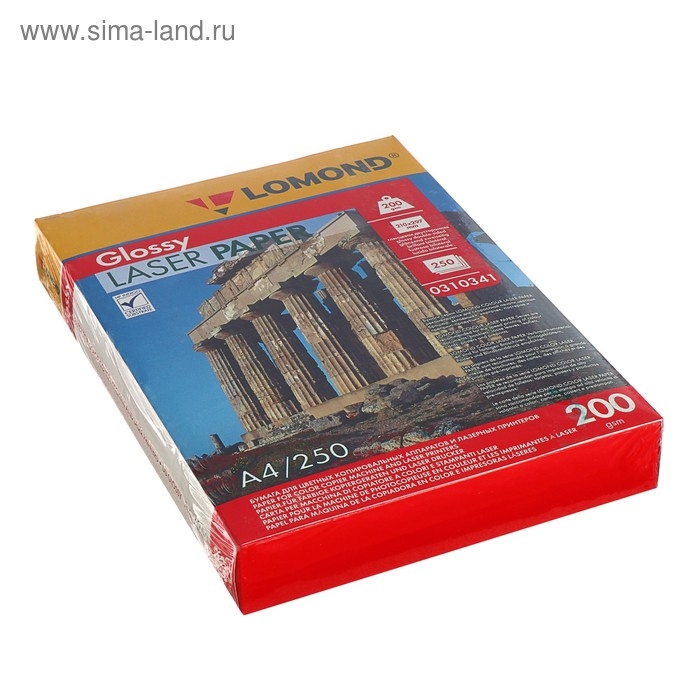 Фотобумага для лазерной печати А4, 250 листов LOMOND, 200 г/м2, двусторонняя, глянцевая Фотобумага для лазерной печати А4, 250 листов LOMOND, 200 г/м2, двусторонняя, глянцевая