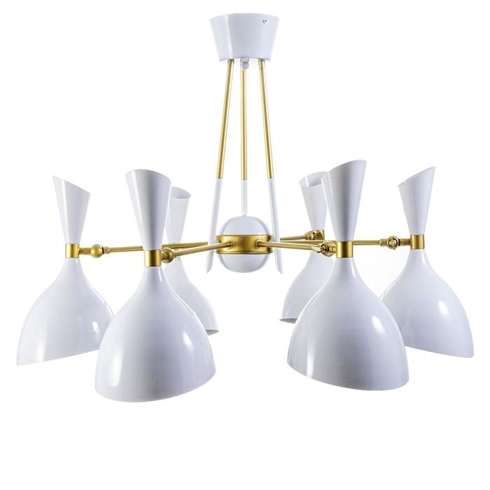 Люстра Люстра "Бастони" 6хЕ14 40Вт бело-золотой 70х70х54 см BayerLux