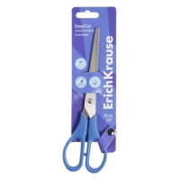 Ножницы ErichKrause EasyCut, 19 см, улучшенная заточка, ударопрочный пластик, блистер, МИКС