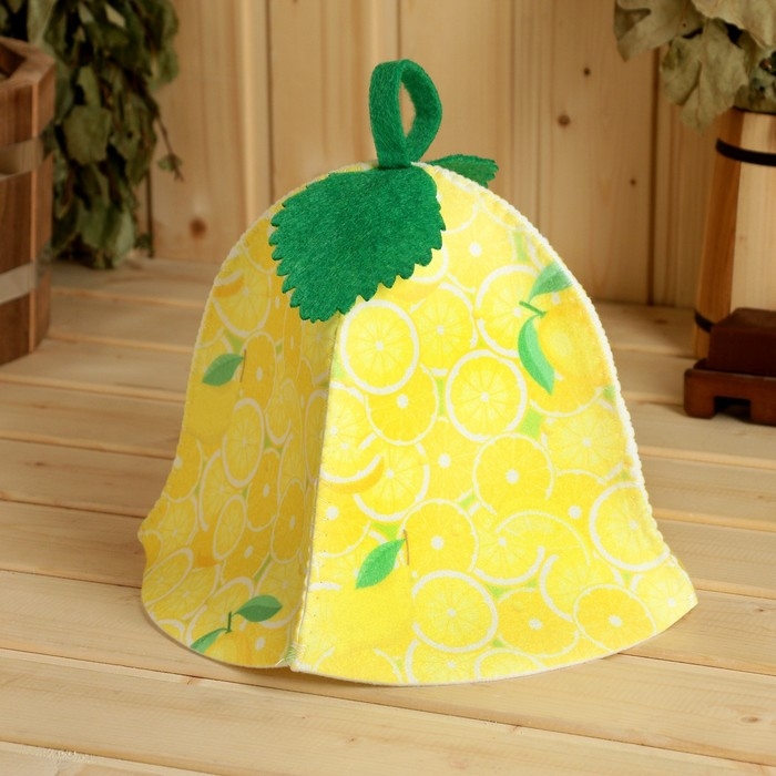 Шапка банная женская Шапка банная женская "Лимончик"